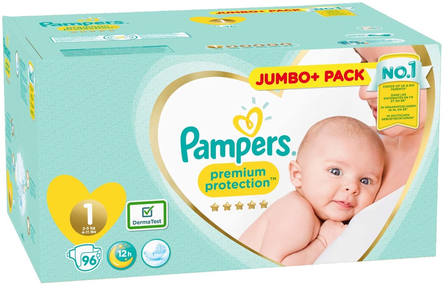 Pampers Pieluchy Premium Care rozmiar 1, 96 sztuk