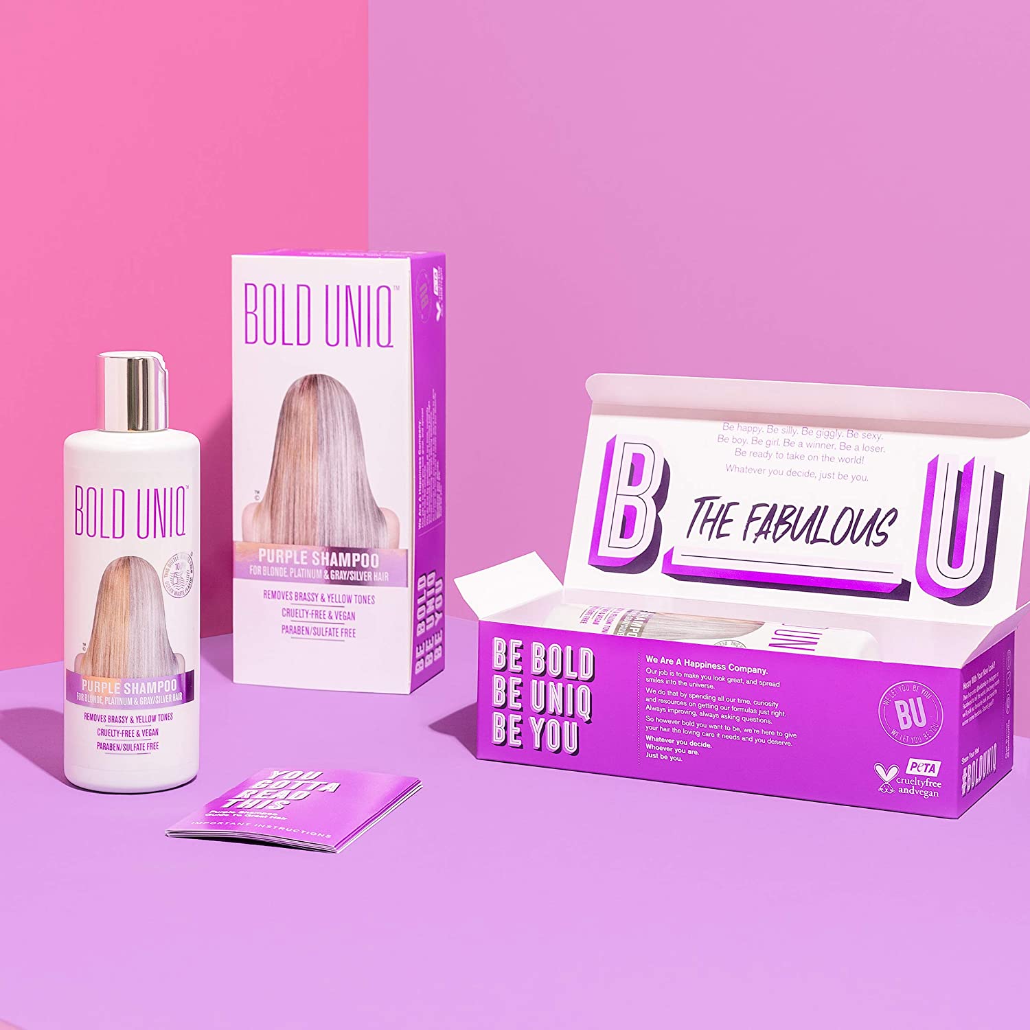 Fioletowy szampon do blond włosów Bold Uniq