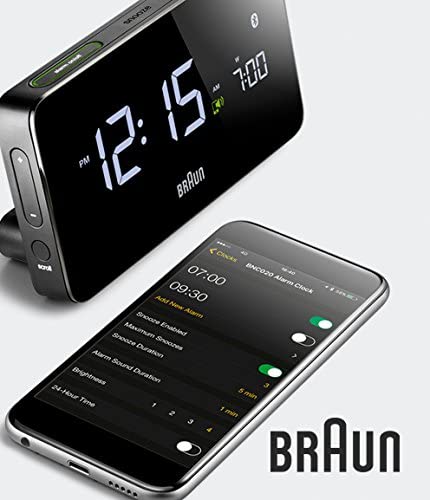 Zegar budzik Braun czarny BNC020BK - obrazek 3