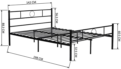 Rama łóżka podwójnego ze stelażem Aingoo - obrazek 4